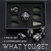 Runic Stone Dice Set – Black