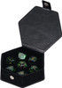Diamond-Cut Green Glass Dice Set