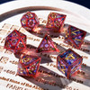 Red Chapelglass dice set - Stained-glass effect