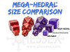 Mega-hedral dice set - Festive Waterlily sizes