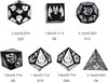Opaque Black Dragon-Themed Dice Set