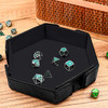 Magnetic hexagon dice tray - Black