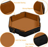 Magnetic hexagon dice tray - Brown