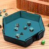 Magnetic hexagon dice tray - Cyan