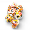 Sunrise - Brush dice set - DnD dice