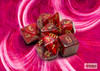 Burgundy Vortex polyhedral dice set