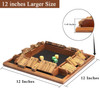 Shut the Box dice game - 4-way wooden board