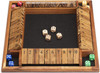 Shut the Box dice game - 4-way wooden board