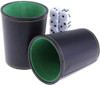 Set of 6 dice cups with green felt lining