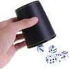Set of 6 dice cups with purple felt lining