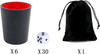 Set of 6 dice cups with red felt lining