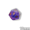 10mm Borealis 20-sided dice - Royal Purple