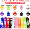 16mm opaque dice - Pack of 500 6-sided dice