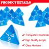 Set of 48 translucent blue 4-sided dice