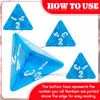 Set of 48 translucent blue 4-sided dice