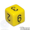 Opaque Yellow Numeral Dice