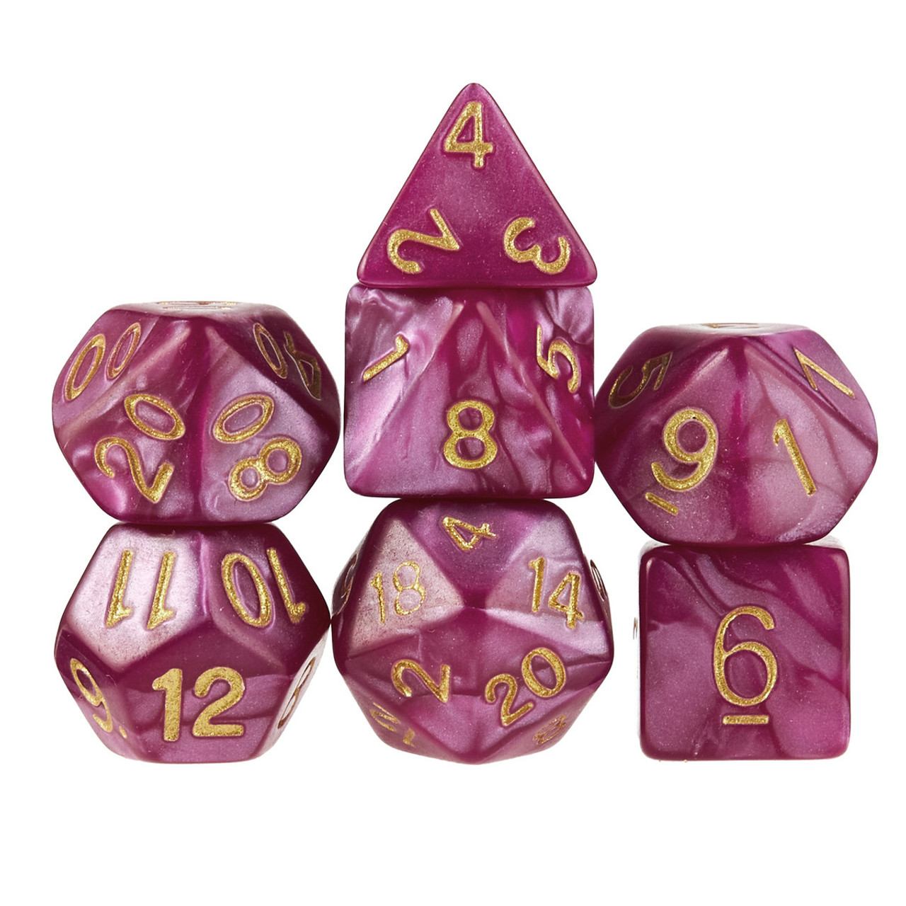 Pearlized Four-Sided d4 Dice Singles