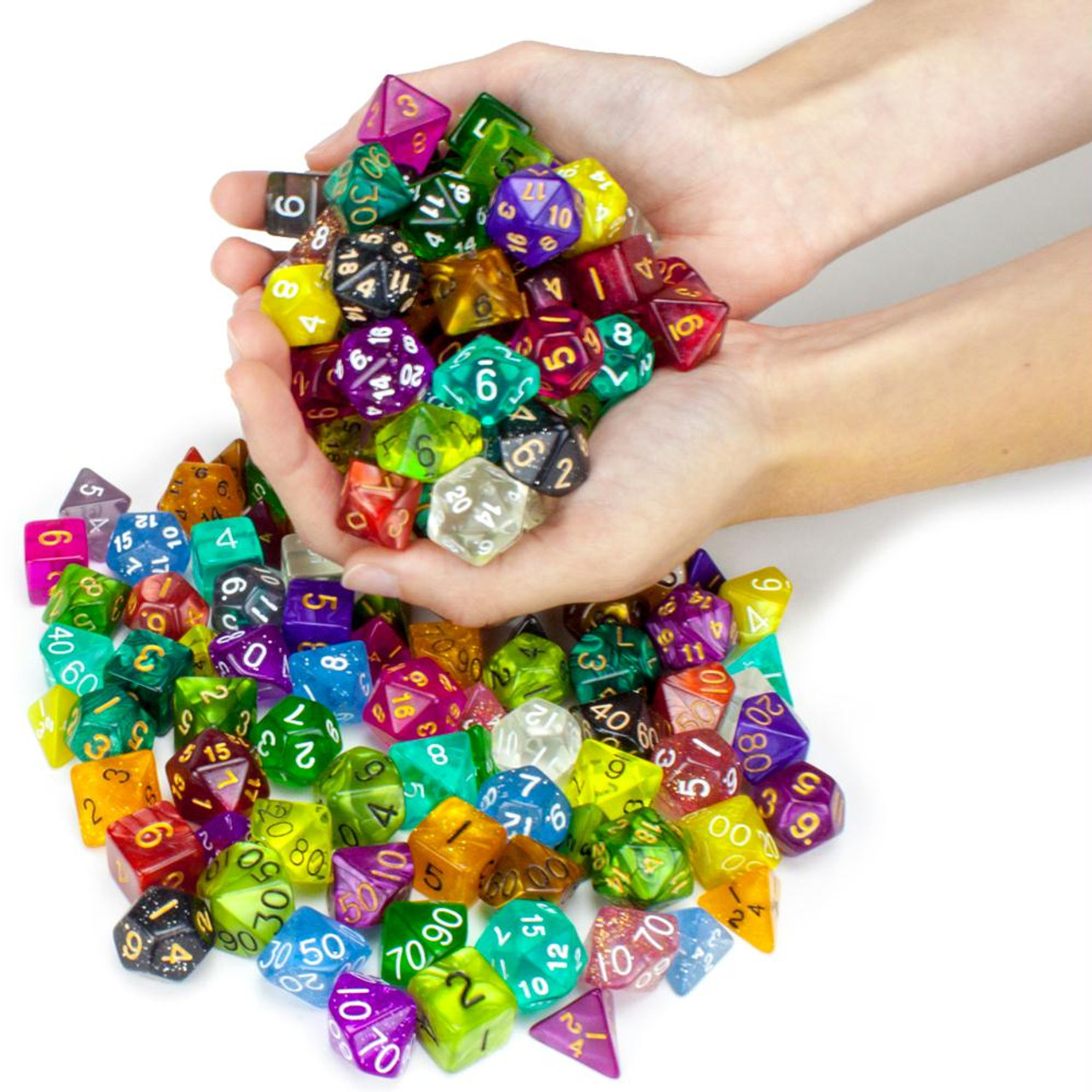 Random DnD Dice Assortment For Sale - Over 100 Assorted Polyhedral