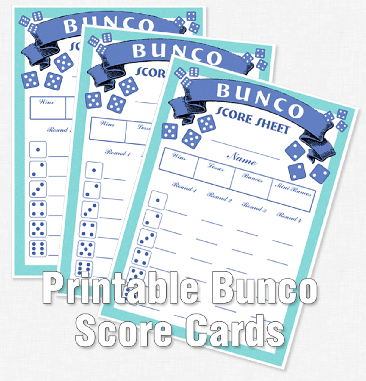 Bunco Score Cards Templates Free