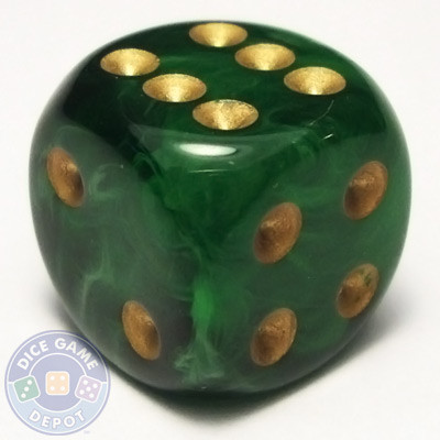 Green Vortex 6-sided dice for sale | Dice Game Depot