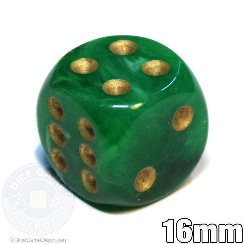 DICE Showdown 迷彩グリーン Green Vortex 6-sided dice for sale | Dice Game Depot