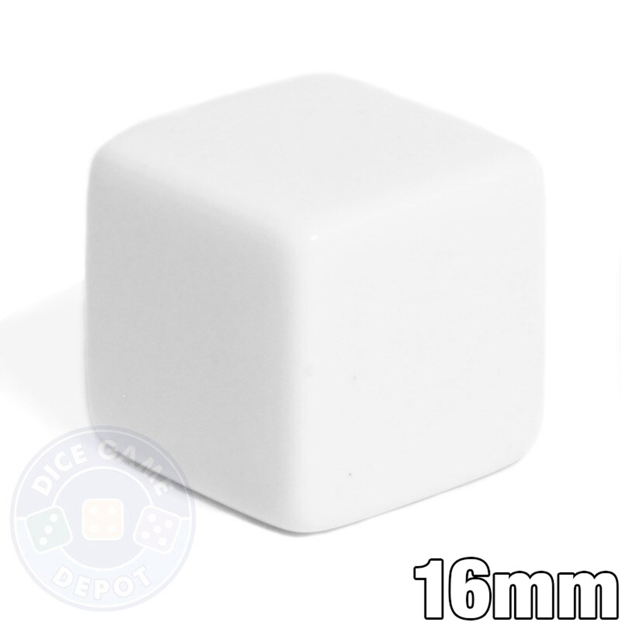 50pcs Blank White Dice 14mm Square D6 Die Cubes for Board Games DIY Sticker