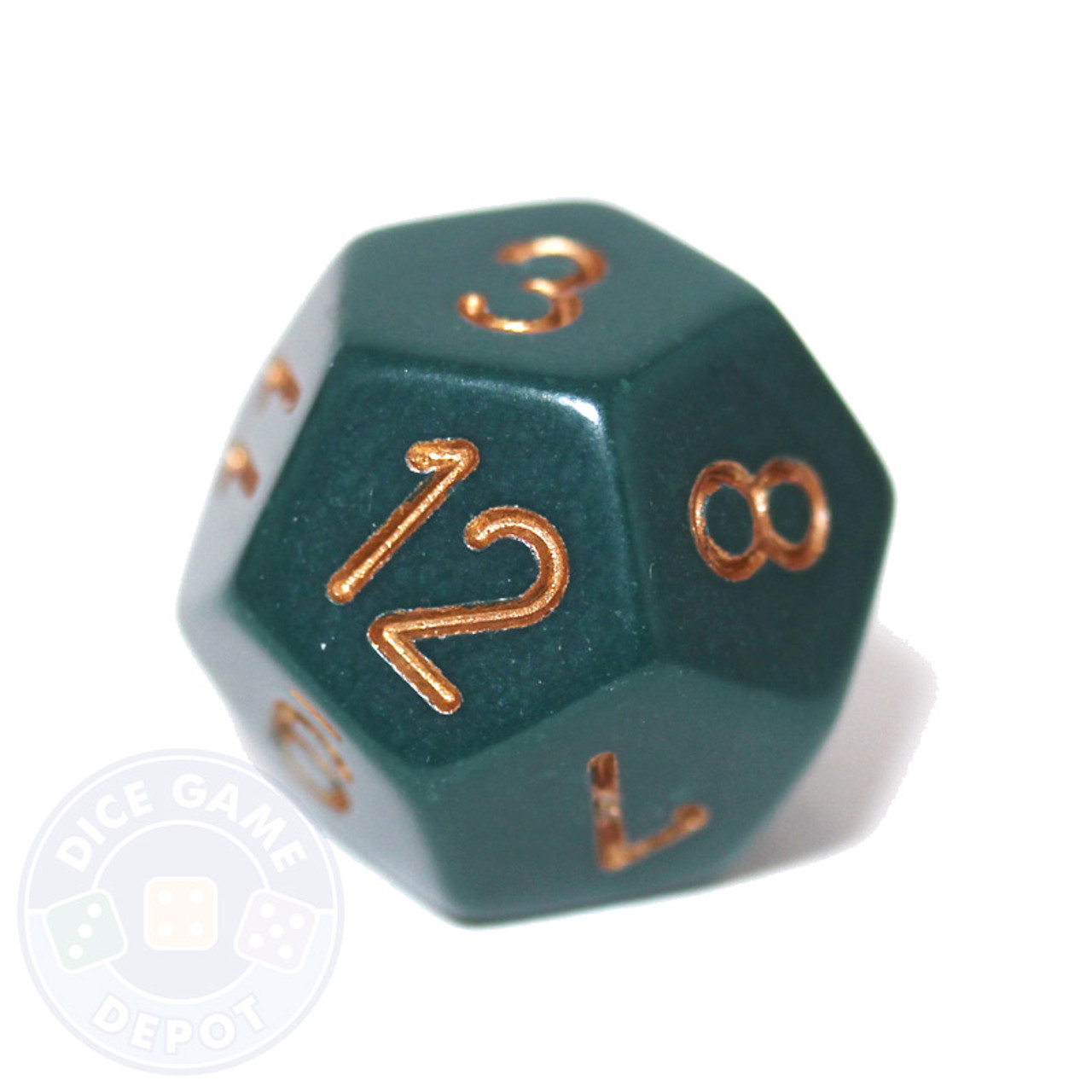 12-Sided Opaque Dice (d12) - Yellow - Dice Game Depot