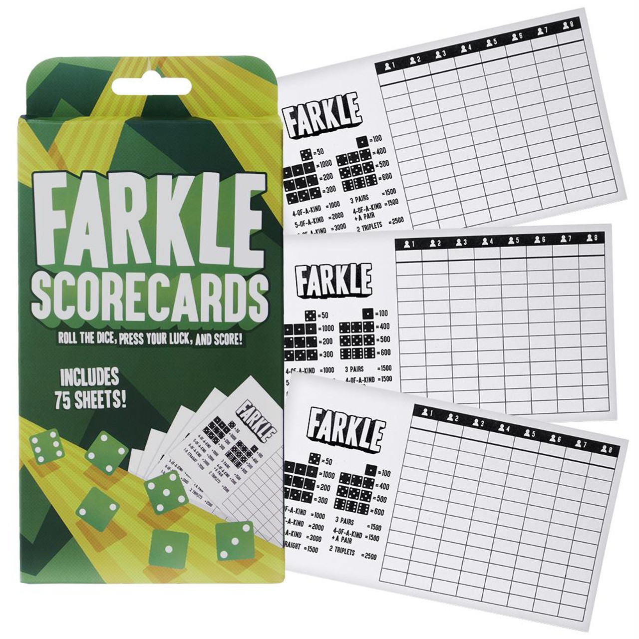 Farkle Score Cards - Pack of 75 | Dice Game Depot farkle-score-cards-pack-of-75-dice-game-depot
