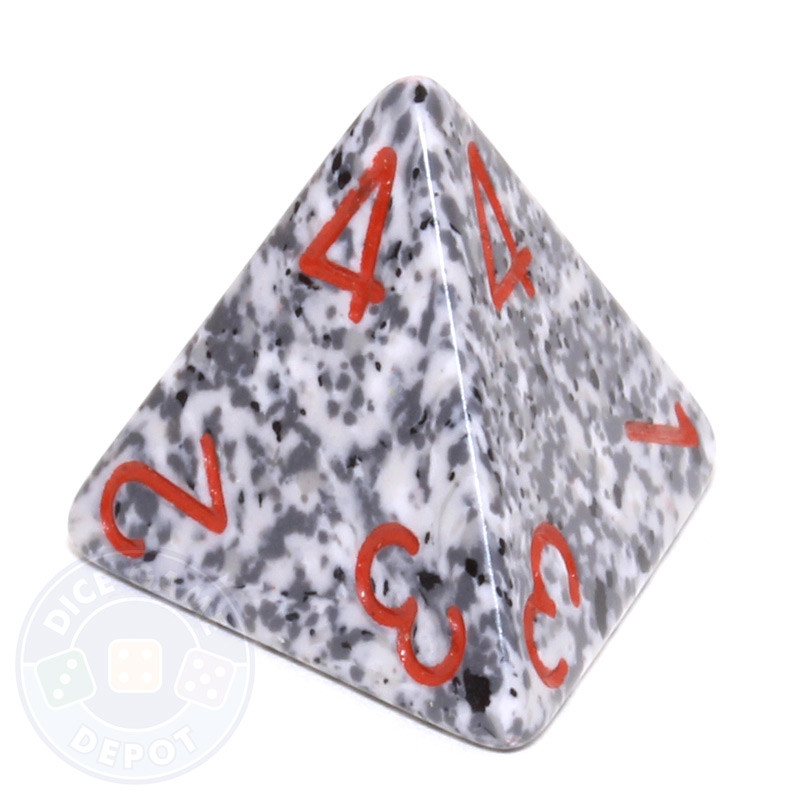 Speckled Granite 4-Sided Dice (d4) For Sale | Dice Game Depot