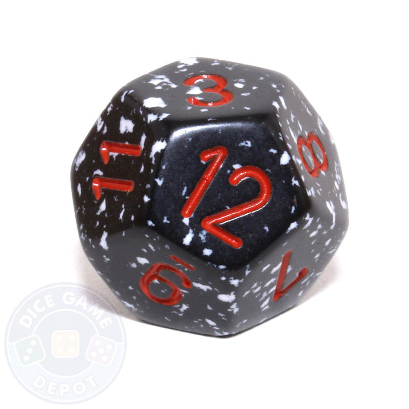 12-Sided Speckled Dice (d12) - Space - Dice Game Depot