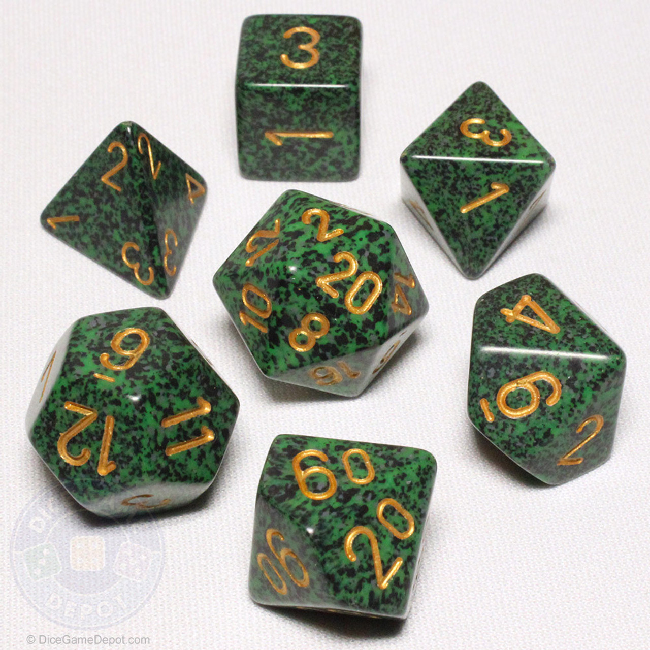 Chessex D&D Dice 16Mm Speckled Golden Recon Plastic Polyhedral Dnd Dice Set 