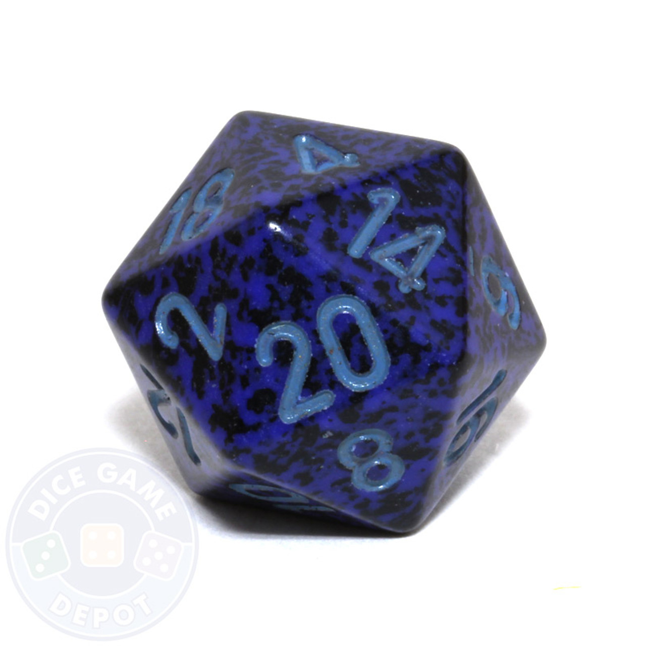 20-Sided Speckled Dice (d20) - Cobalt - Dice Game Depot