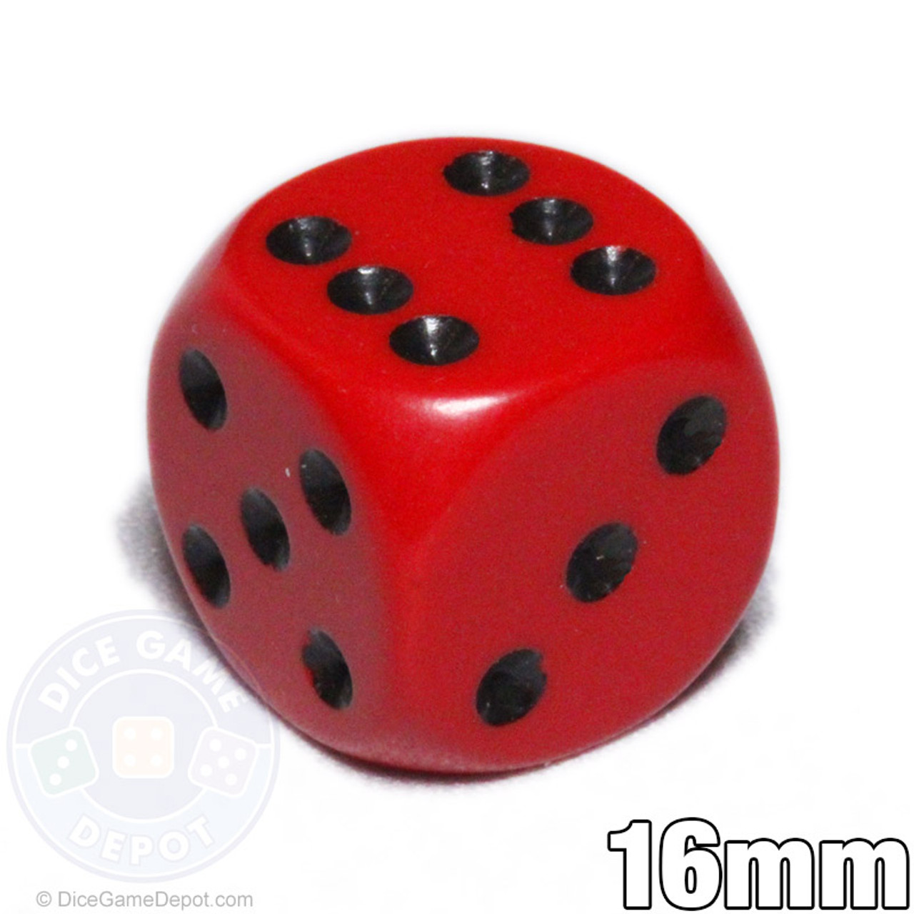 Opaque Red Dice with Black Spots For Sale | Dice Game Depot