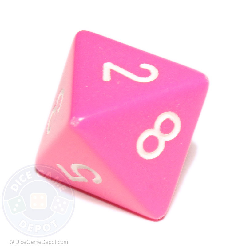 8-sided Opaque Dice (d8) - PInk | Dice Game Depot