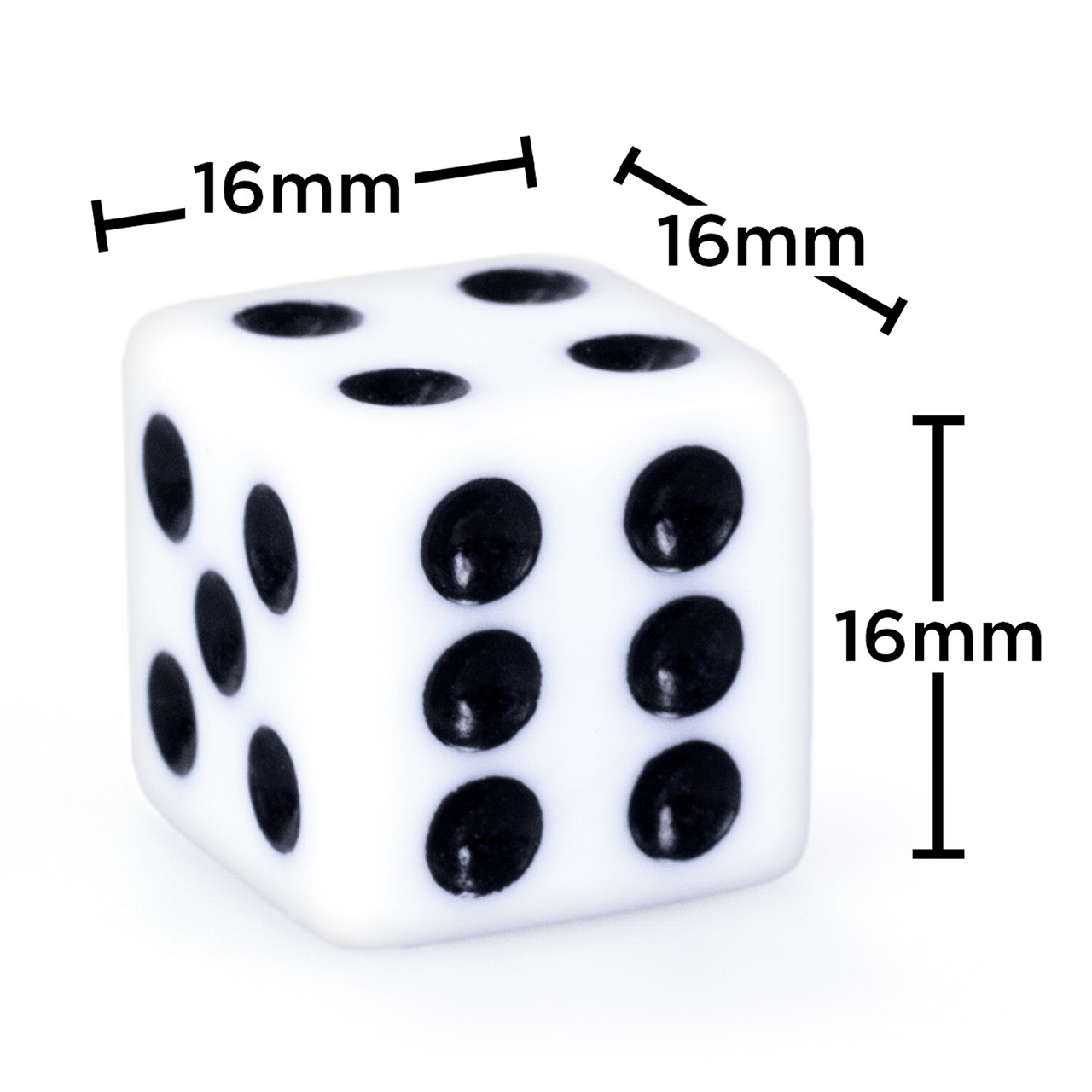 Lot De 100 Dés 6 Faces – 11,6 Mm, Blanc – Dés à Angle Droit Pour Jeux, Fêtes, Noël, Halloween - 4
