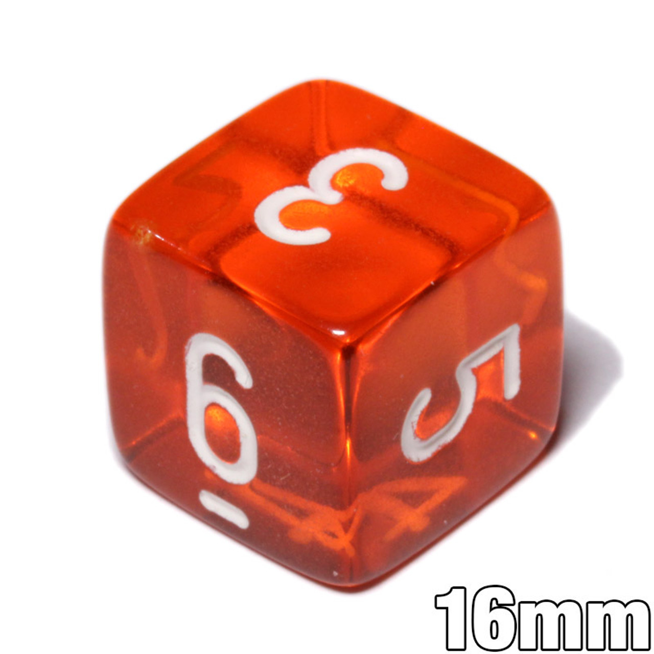 4-Sided Translucent Dice (d4) - Orange