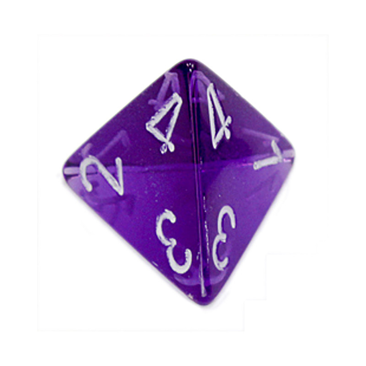 4-Sided Translucent Dice (d4) - Purple