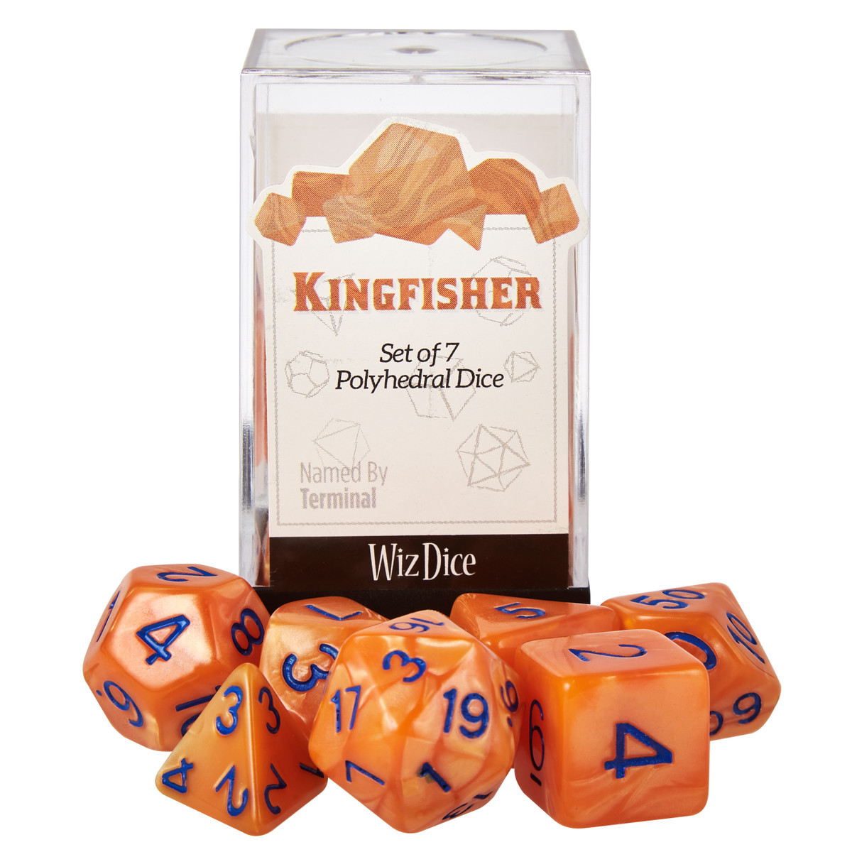Kingfisher Pearlized Polyhedral DnD Dice Set Dice Game Depot