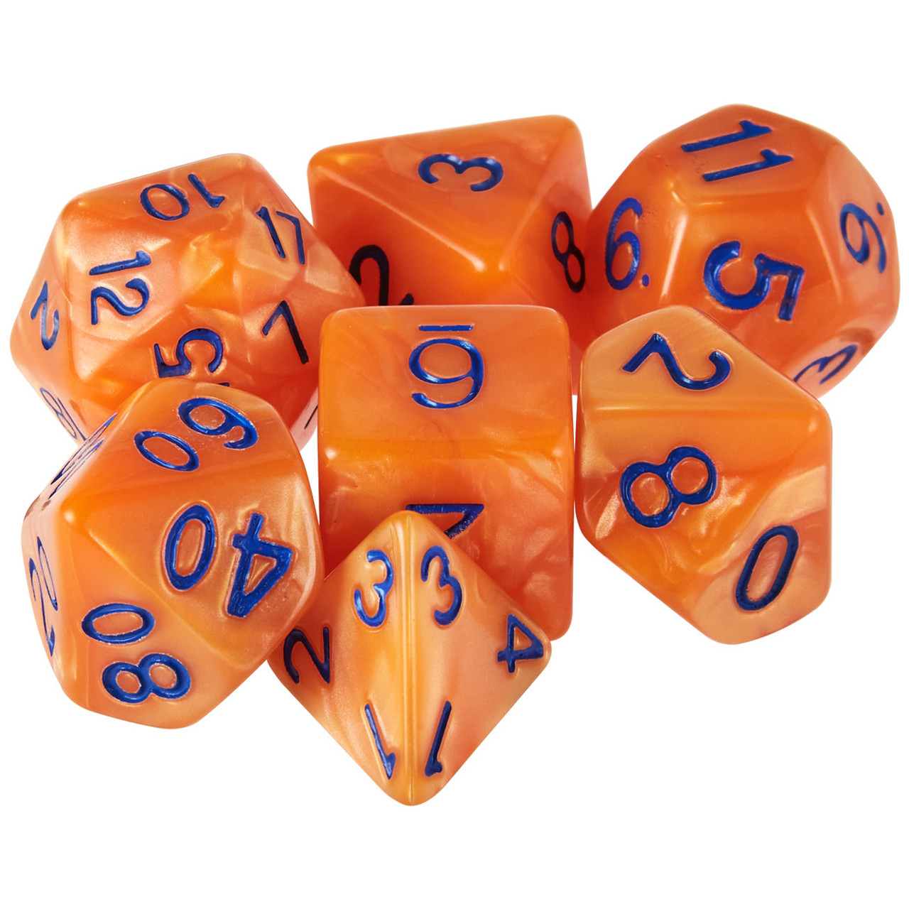 Dice & Games Pearl 10 x 12mm D6 dice White D&D RPG 