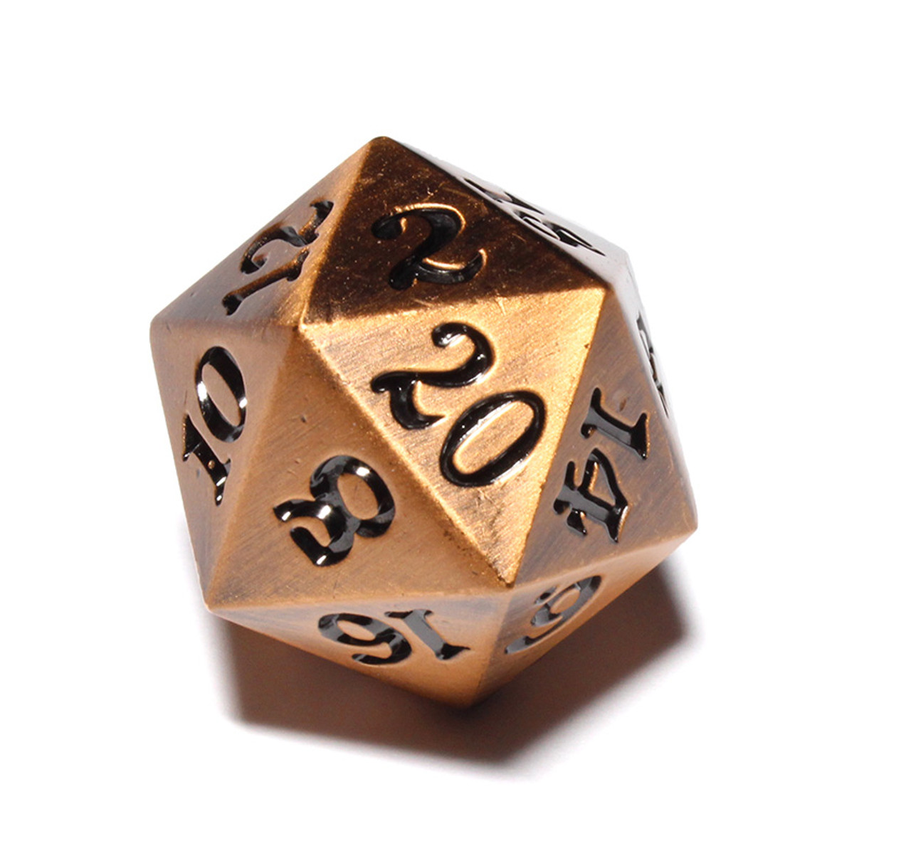 Legendary Silver D20 Dice - Metal Single 20 Sided Dice - Easy Roller Dice  Company