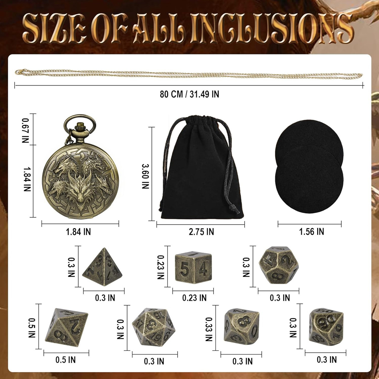 Mini lot de dés DND avec coque de montre et porte-clés, lot de 7 dés Mini lot de dés DND avec coque de montre et porte-clés, lot de 7 dés