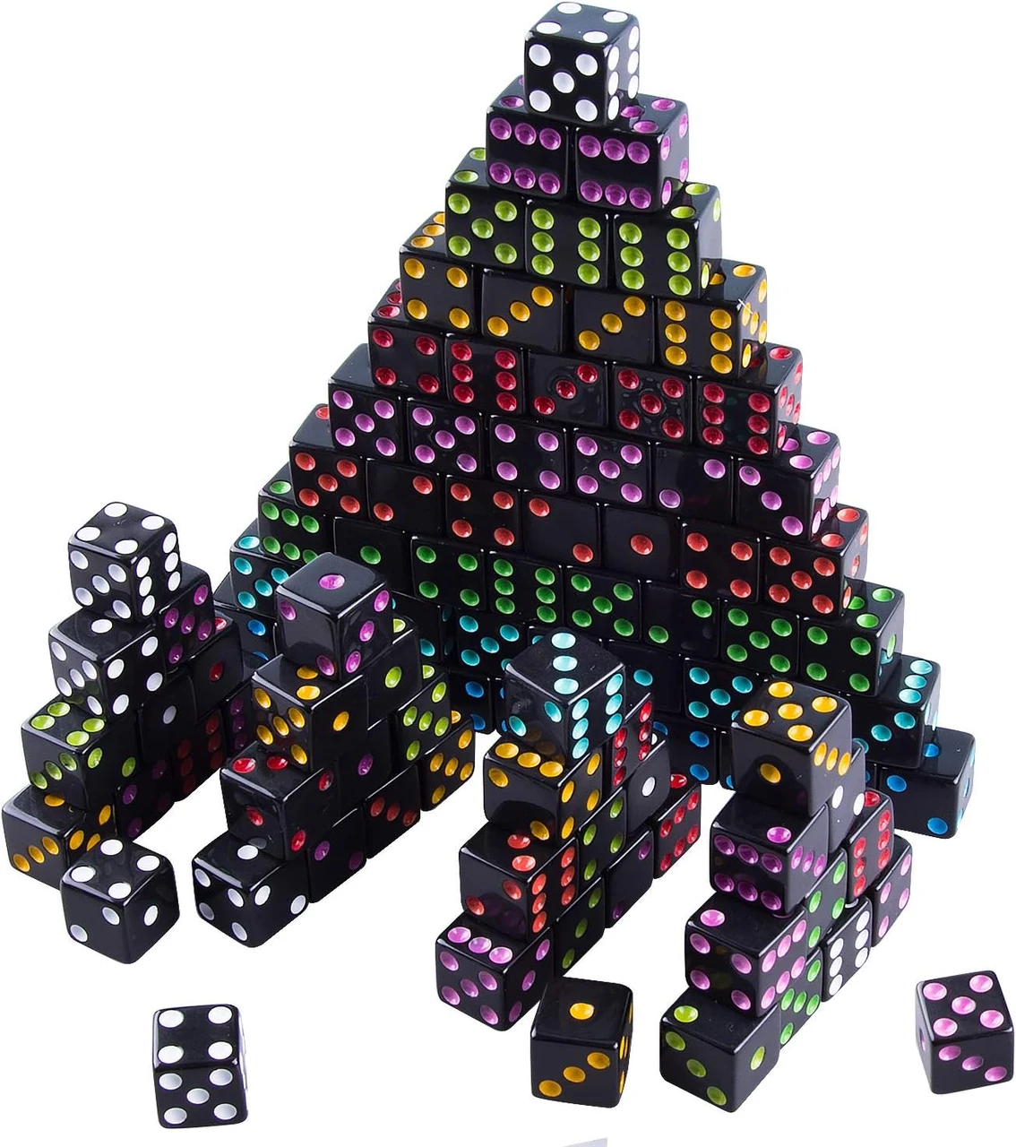 Dice Color Menu Six-sided Dice Multiple Colors 100 Pcs 16MM Translucent Color Dice Set ...