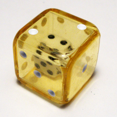 Yellow Double Dice - A d6 inside a d6 | Dice Game Depot