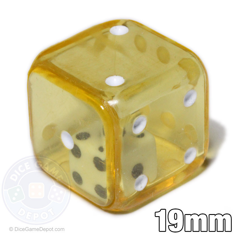Yellow Double Dice - A d6 inside a d6 | Dice Game Depot
