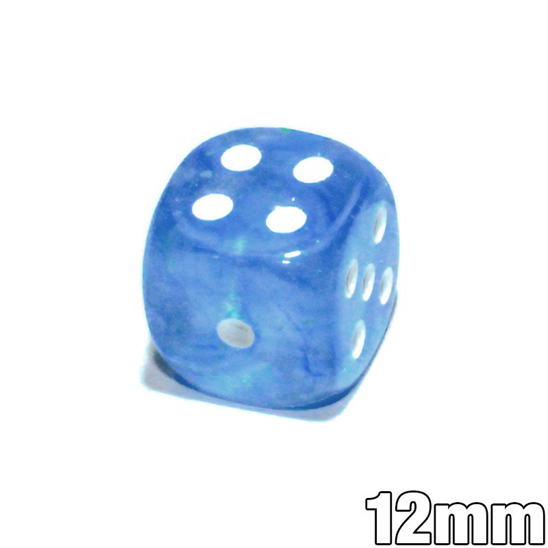DICE BOARD GOGGLES ブルーミラー 12mm 6-sided Dice - Borealis Sky Blue | Dice Game Depot