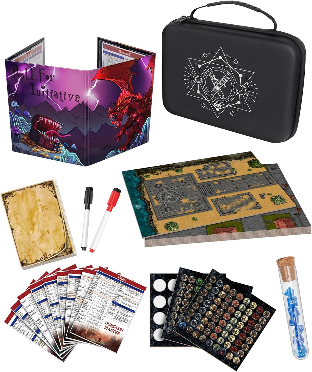 ORLANDOコムデギャルソン DMセット Portable Game Master Adventure Toolkit – All‑in‑One Travel DM Kit