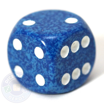 Speckled d6 dice - Water