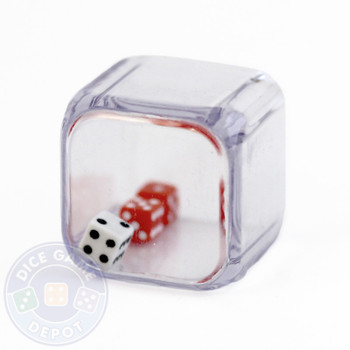 Triple Dice - 3 in a cube - 2 red 1 white Triple Dice - 3 in a cube - 2 red 1 white