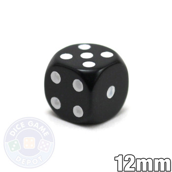 Round-corner 12mm Dice - Black