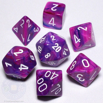 Festive Violet dice set - DnD dice